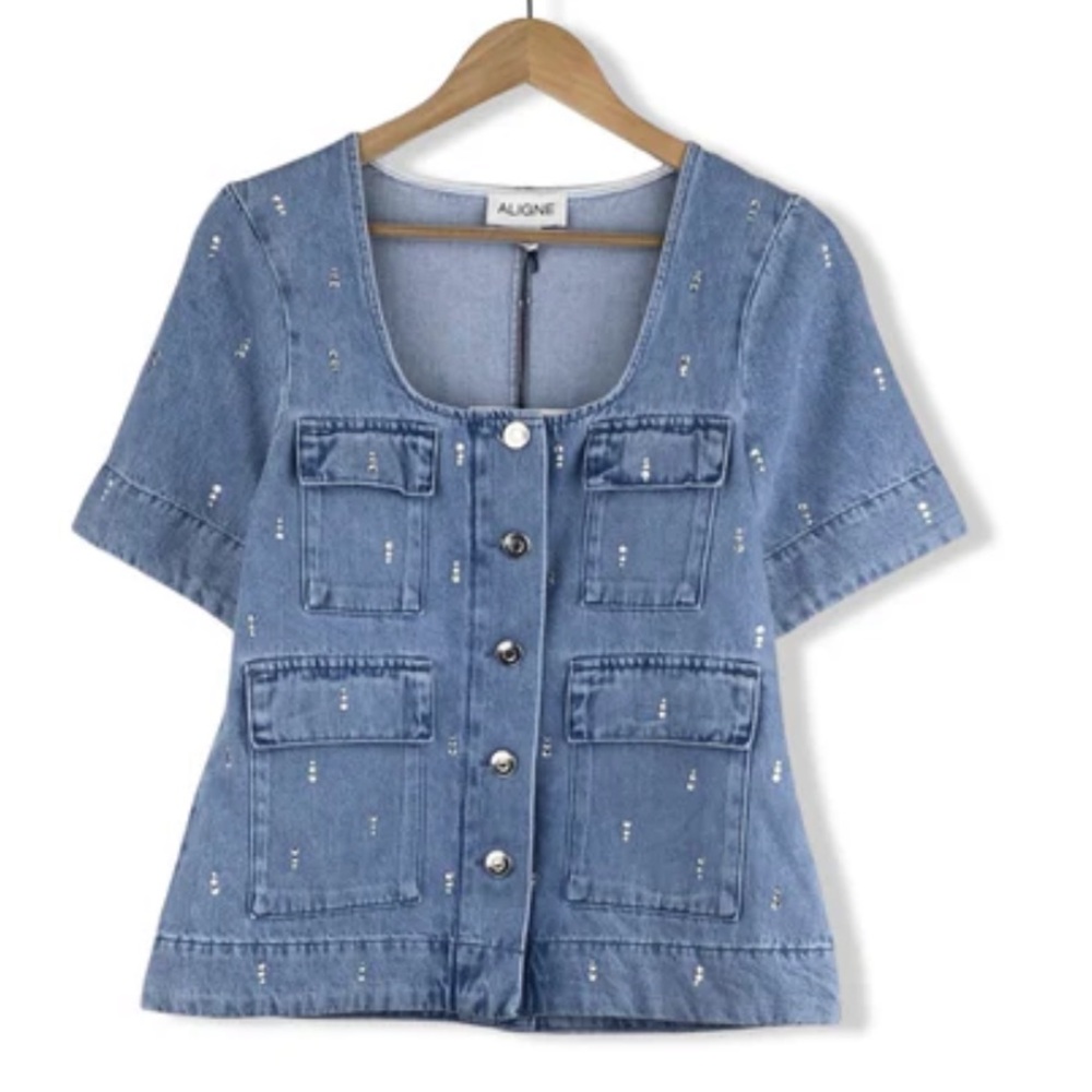 NWT ALIGNE Women's Blue Jean Jacket